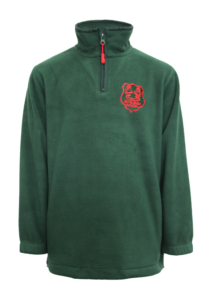 Bethlehem Primary Half Zip Fleece Bottle Green Kids